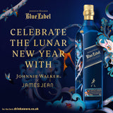 JOHNNIE WALKER BLUE LABEL ROK DŘEVĚNÉHO DRAKA