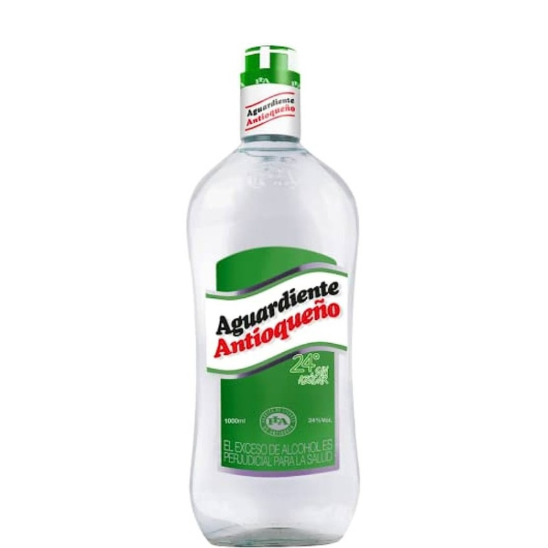 ANTIOQUEÑO Aguardiente Sin azúcar Tapón Verde