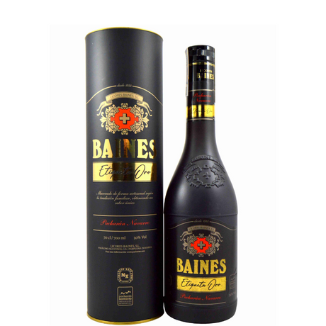 Lahev Baines Oro pacharán s pouzdrem