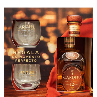 CARDHU 12 Years Case + 2 brýle