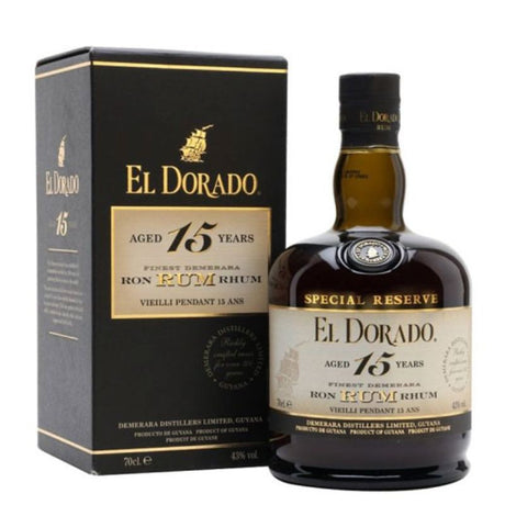 Lahev rumu El Dorado 15 let s pouzdrem