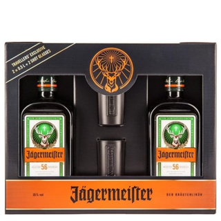 JÄGERMEISTER Kufr s rukojetí 50cl. x2 + 2 brýle