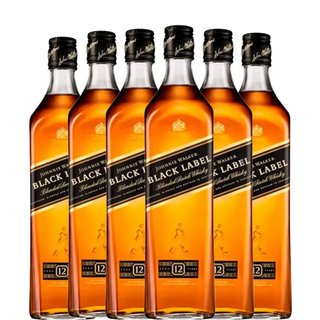 JOHNNIE WALKER BLACK LABEL x6 bottles