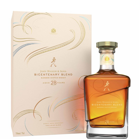 JOHNNIE WALKER BICETENARY BLEND 28 Years with case