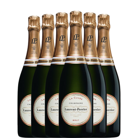 6 bottles of Laurent Perrier Brut champagne