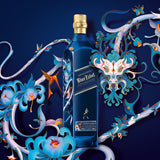 JOHNNIE WALKER BLUE LABEL ROK DŘEVĚNÉHO DRAKA